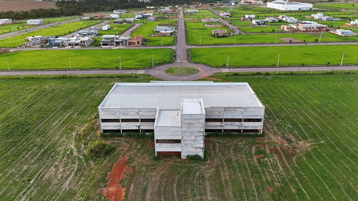 Vista aérea de obra em andamento executada pela Masocon em Sorriso